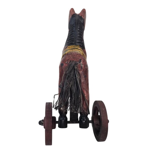 Vintage Wooden Horse Folk Art Style - Picture 4 of 7